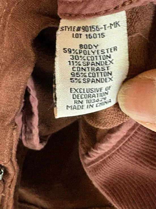 Women’s Brown Moto Jacket - Classic Zip Front - Picture 4 of 7